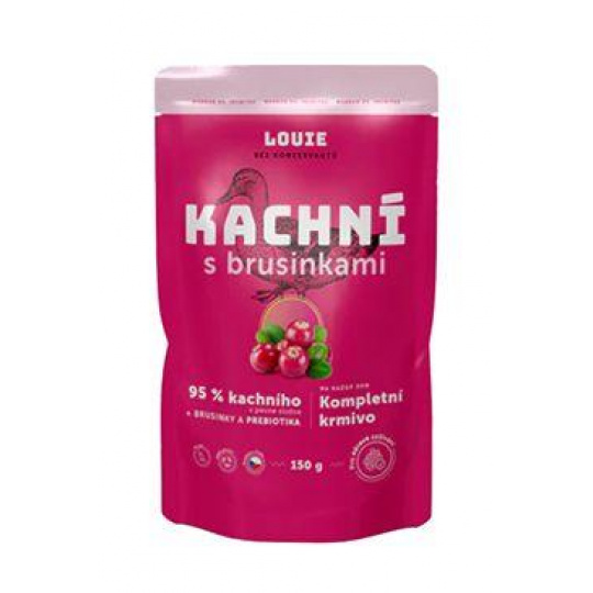 Louie Dog kapsa Kachní s brusinkami 150g