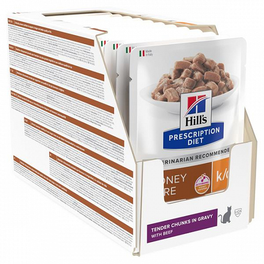 HILLS PD Feline k/d KAPSIČKA Pouch Beef NEW 12x85 g