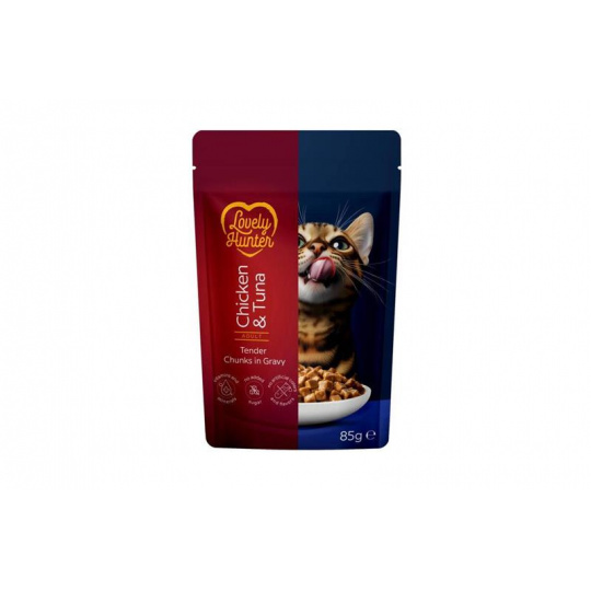 LOVELY HUNTER cat adult KAPSIČKA chicken&tuna 85 g