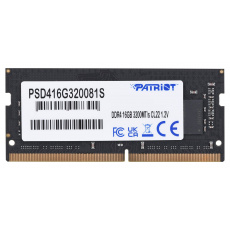 Patriot Memory Signature PSD416G320081S paměťový modul 16 GB 1 x 16 GB DDR4 3200 MHz