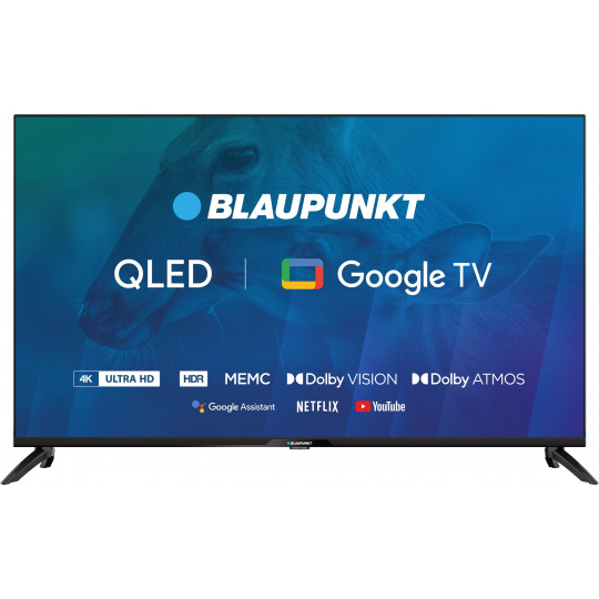 TV 43" Blaupunkt 43QBG7000S 4K Ultra HD QLED, GoogleTV, Dolby Atmos, WiFi 2,4-5GHz, BT, černá