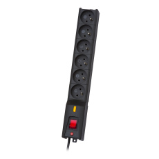 LESTAR LX 610 G-A, surge protector, 1.5m, black Černá 6 AC zásuvky / AC zásuvek 230 V 1,5 m