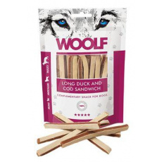 WOOLF pochoutka soft duck and cod sandwich long 100g WOOLF pochoutka soft duck and cod sandwich long 100g
