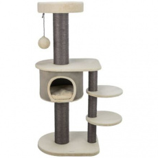 Škrabadlo MARCELLO, 140 cm, 4 podesty, kukaň, míč, krémová/šedá Škrabadlo MARCELLO, 140 cm, 4 podesty, kukaň, míč, krémová/šedá