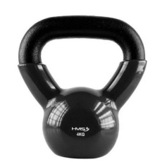 Kettlebell vinyl 4 kg černý HMS KNV04