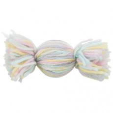 Bonbón z vlny s rolničkou, hračka pro kočky, polyester, 10 cm Bonbón z vlny s rolničkou, hračka pro kočky, polyester, 10 cm