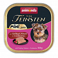ANIMONDA paštéta Vom Feinsten MINI Junior - hydina, divina, brusnice pre psy 100 g