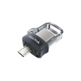 Sandisk Ultra Dual m3.0 USB paměť 64 GB USB Type-A / Micro-USB 3.2 Gen 1 (3.1 Gen 1) Černá, Stříbrná, Průhledná