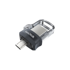 Sandisk Ultra Dual m3.0 USB paměť 64 GB USB Type-A / Micro-USB 3.2 Gen 1 (3.1 Gen 1) Černá, Stříbrná, Průhledná