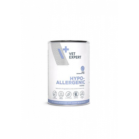 VetExpert VD dog Hypoallergenic Horse konzerva 400 g