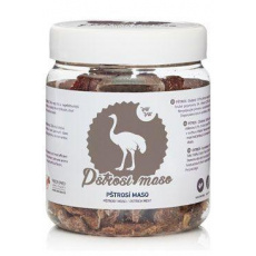 Raw Raw pochoutka mrazem sušené Pštrosí maso 90g Raw Raw pochoutka mrazem sušené Pštrosí maso 90g