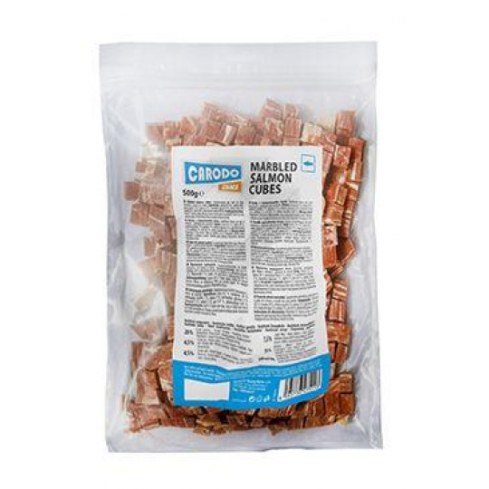 CARODO Dog poch. Kousky z mramorovaného lososa 500g CARODO Dog poch. Kousky z mramorovaného lososa 500g