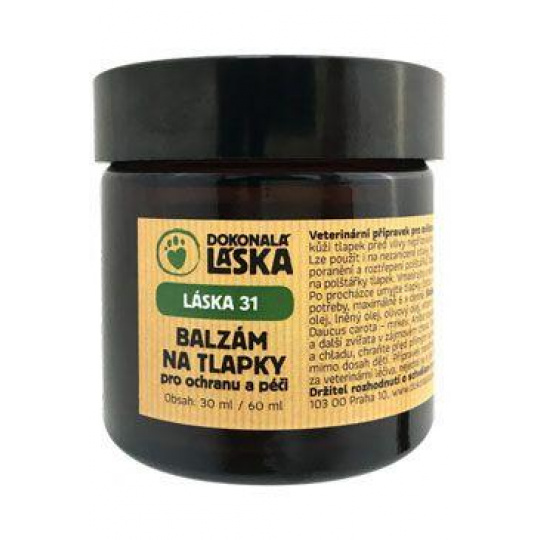 LÁSKA 31 Balzám na tlapky pro ochranu a péči 60ml LÁSKA 31 Balzám na tlapky pro ochranu a péči 60ml