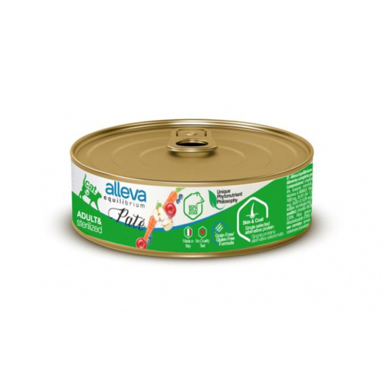 Alleva EQUILIBRIUM cat wet pate Sterilized boar 85 g  konzerva