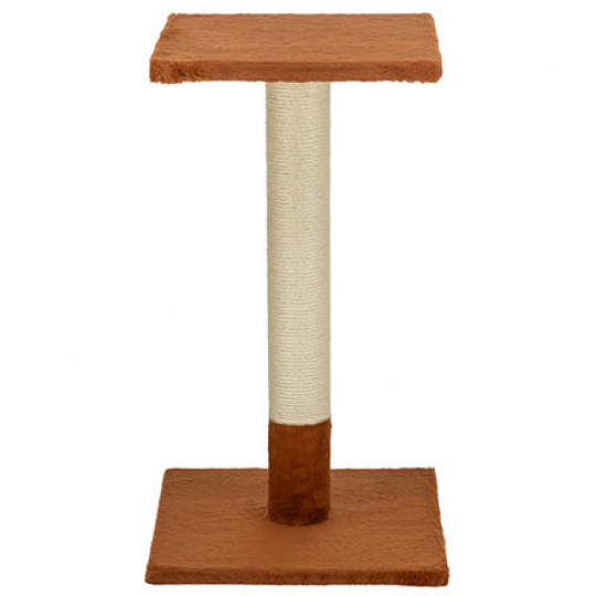 Škrabací sloupek BEANA, 69 cm, králičí plyš, rezavá - LIMITOVANÁ NABÍDKA