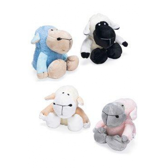 Hračka pes Ovečka pískací 21cm plyš mix barev KAR