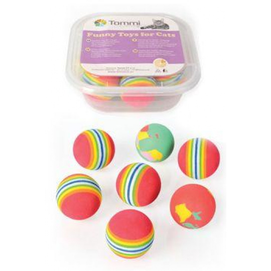 Hračka BOX Míček duhový mechový 4cm /7ks Hračka BOX Míček duhový mechový 4cm /7ks