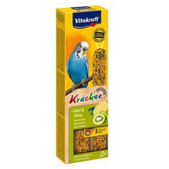 Vitakraft Bird Kräcker Andulka kiwi+citrus tyč 2ks Vitakraft Bird Kräcker Andulka kiwi+citrus tyč 2ks