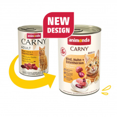 ANIMONDA konzerva CARNY Adult - hovězí, kuře, kachní srdce 400g