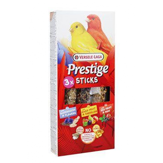 Pamlsok VL Prestige Sticks Canaries Triple Variety Pack- 3 tyčinky s rôznymi príchuťami 90 g