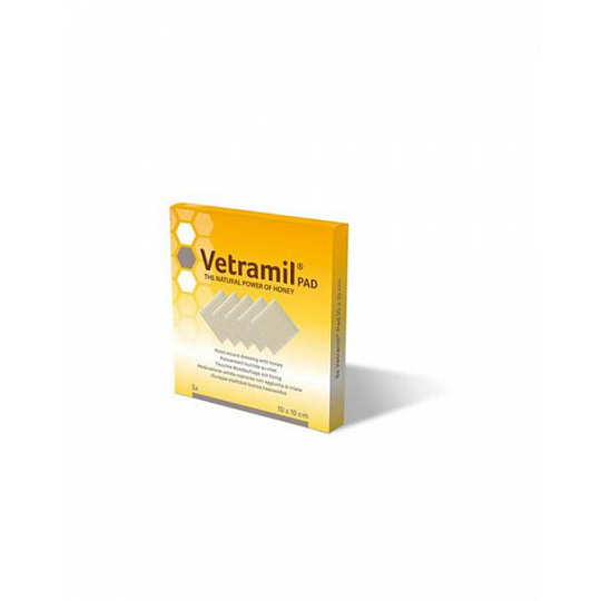 Vetramil Pad steril.obklad na rany 5 x (10 x 10 cm)