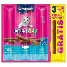 VITAKRAFT Cat Stick Salmon - pamlsek pro kočky - 3 + 1