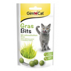 Gimcat GRAS BITS tabl. s kočičí trávou 40g Gimcat GRAS BITS tabl. s kočičí trávou 40g