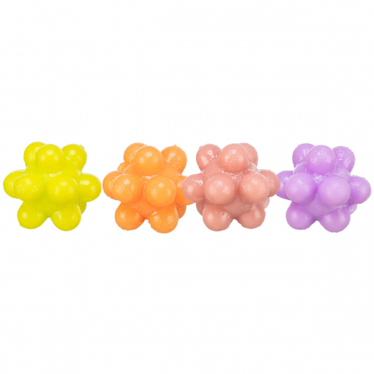 Ježaté kuličky mechová guma 3,5 cm 4ks