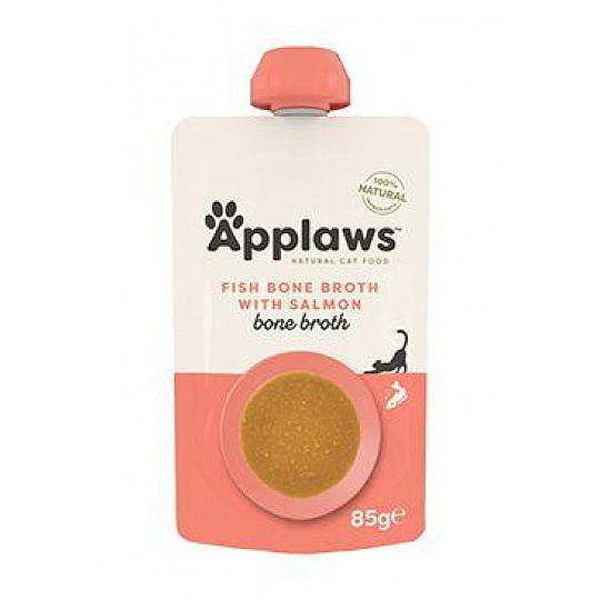 Applaws Cat kapsička Adult Broth rybí vývar s lososom 85g