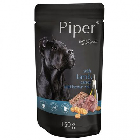 NEW PIPER s jehněčím a mrkví, kapsička pro psy 150 g