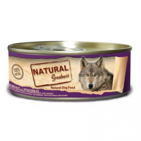 Natural Greatness pierś z kurczaka+warzywa, puszka dla psów 156 g