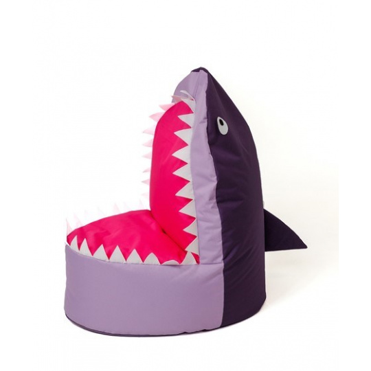 Sako taška pouffe Shark purple-light purple XXL 100 x 60 cm