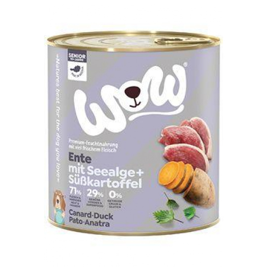WOW Dog konz. Senior kachna s batáty 800g