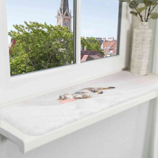 Lehací podložka NANI na okenní parapety 90 x 28 cm šedá Lehací podložka NANI na okenní parapety 90 x 28 cm šedá