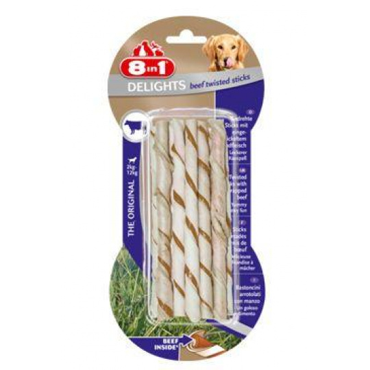 Przysmak 8in1 Delights Beef Twisted Sticks 10 sztuk
