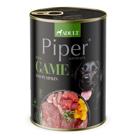 NEW PIPER se zvěřinou a dýní, konzerva pro psy 400 g