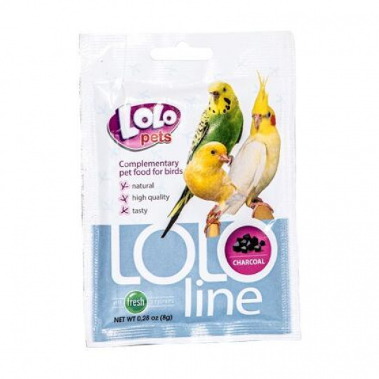 LOLOLINE CHARCOAL - dřevěné uhlí pro ptáky 8 g