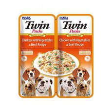 Churu Dog Twin Packs Chick&Veg. & Beef in Broth 2x40g Churu Dog Twin Packs Chick&Veg. & Beef in Broth 2x40g