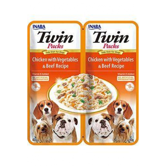 Churu Dog Twin Packs Chick&Veg.&Beef in Broth 2x40g