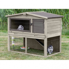 Natura mega králíkárna s výběhem, 124 x 102 x 78 cm, šedá/hnědá Natura mega králíkárna s výběhem, 124 x 102 x 78 cm, šedá/hnědá