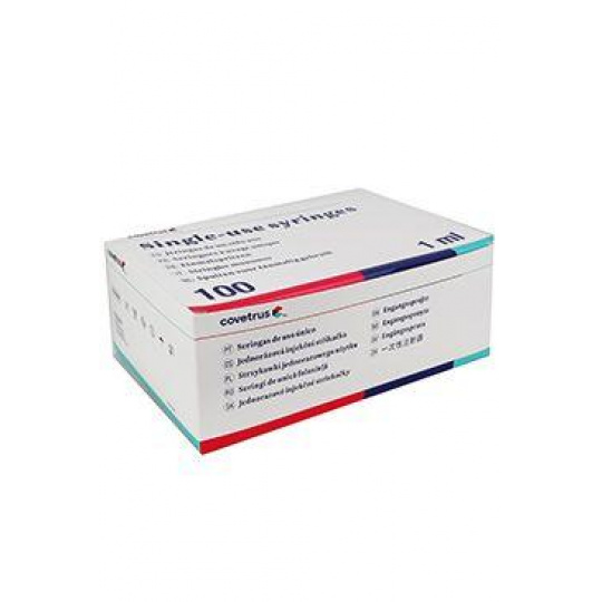 Stříkačka inj CVET 1ml 3-dílná 100ks