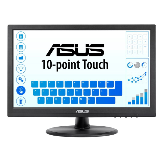 ASUS VT168HR počítačový monitor 39,6 cm (15.6") 1366 x 768 px WXGA LED Dotyková obrazovka Černá