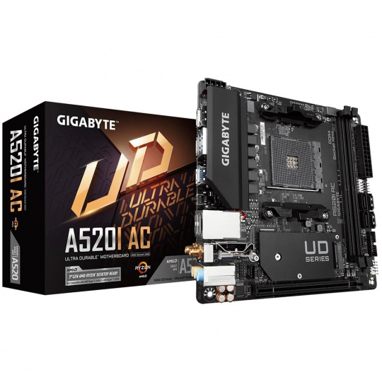 GIGABYTE A520I AC základní deska AMD A520 Socket AM4 Mini ITX