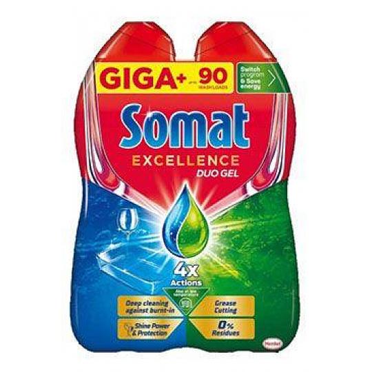 Gél do umývačky Somat Excellence Duo 2x810ml 90 dávok