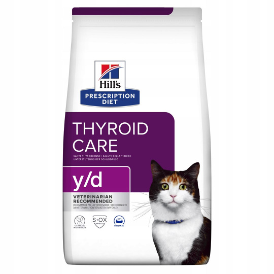 HILL'S PRESCRIPTION DIET Feline y/d Suché krmivo pro kočky 1,5 kg