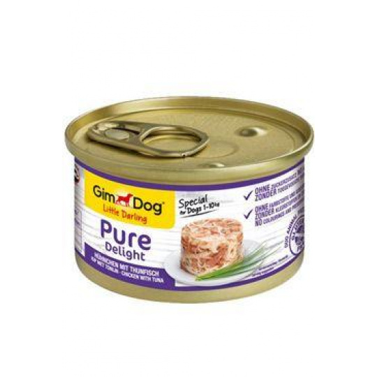 GimDog Pure Delight konz. kuře s tuňákem 85g
