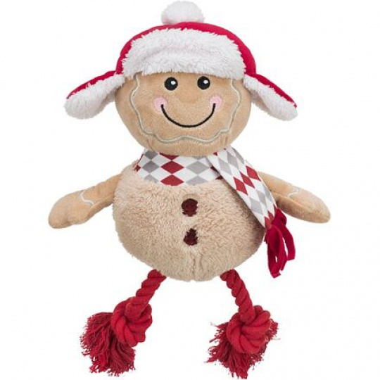 Vánoční hračka pes Xmas GINGERBREAD plyš/bavlna 34cmTR