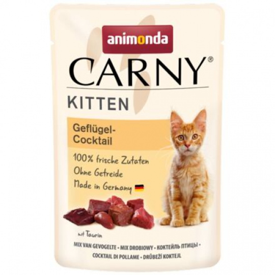 Carny Kitten 85 g drůbeží koktejl, kapsička pro koťata
