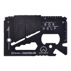 Multitool AZYMUT TOOL CARD multifunkční karta - 13 nástrojů + Kufřík 85/53 mm (H-O200930TC)