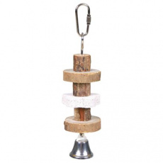 Natural Living-dřevěná kolečka, lávový kámen pro ptáky 16cm Natural Living-dřevěná kolečka, lávový kámen pro ptáky 16cm